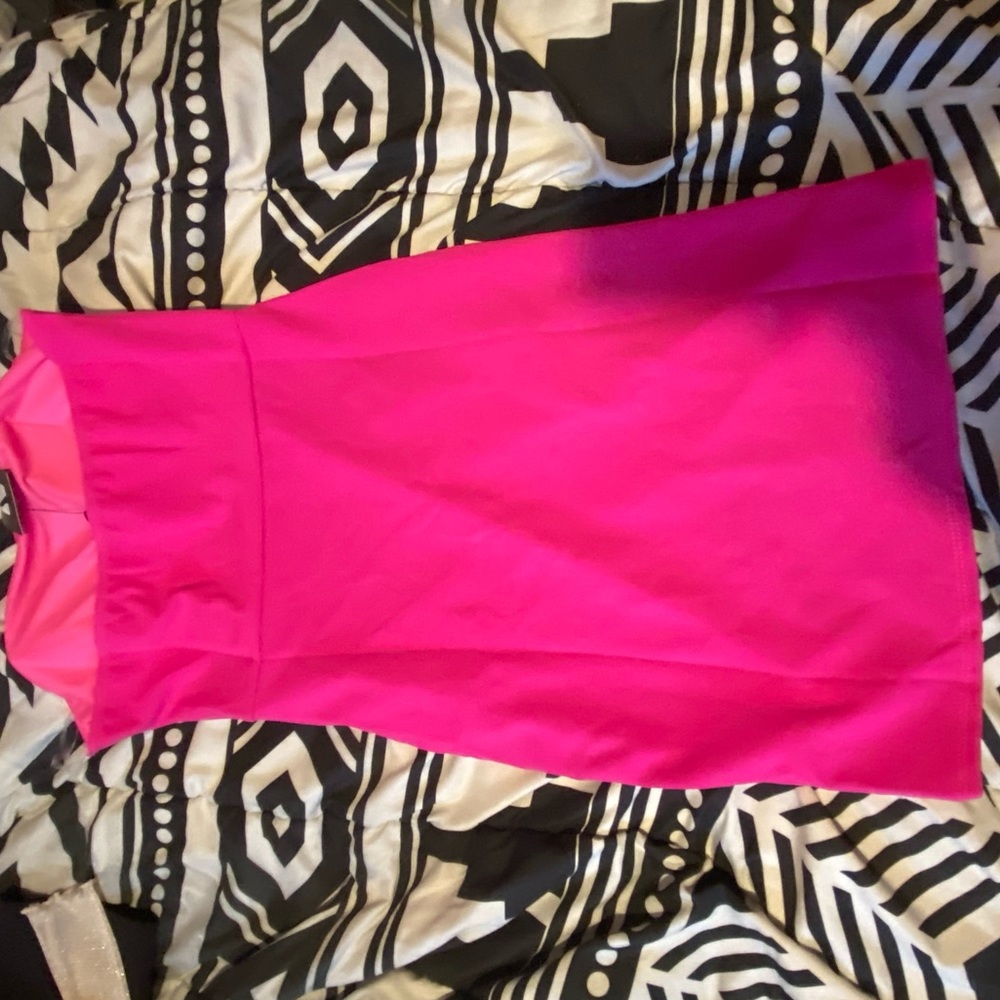 Hot pink mini dress